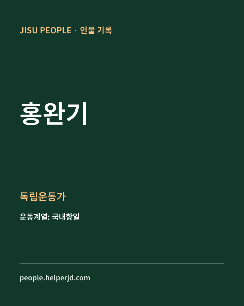 홍완기 독립운동가 정보 카드